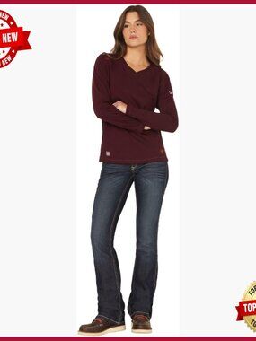 Women's Boot Cut Work Jeans, DuraStretch Denim, Mid Rise Fit